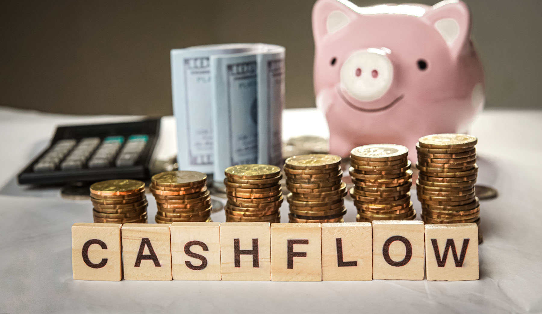 cashflow wording with coins and money