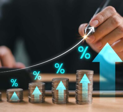 money percentage profit increase concept