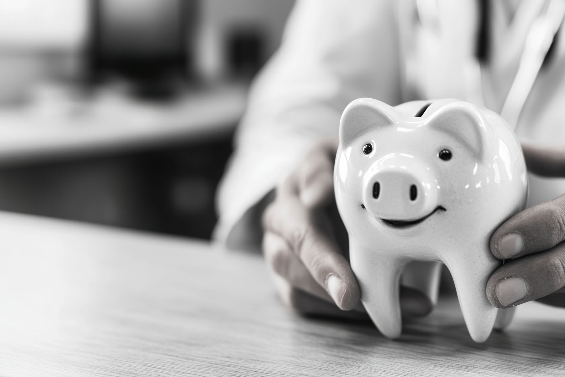 tooth-shaped piggy bank