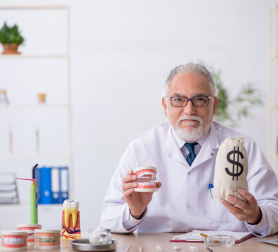 male doctor dentist remuneration concept